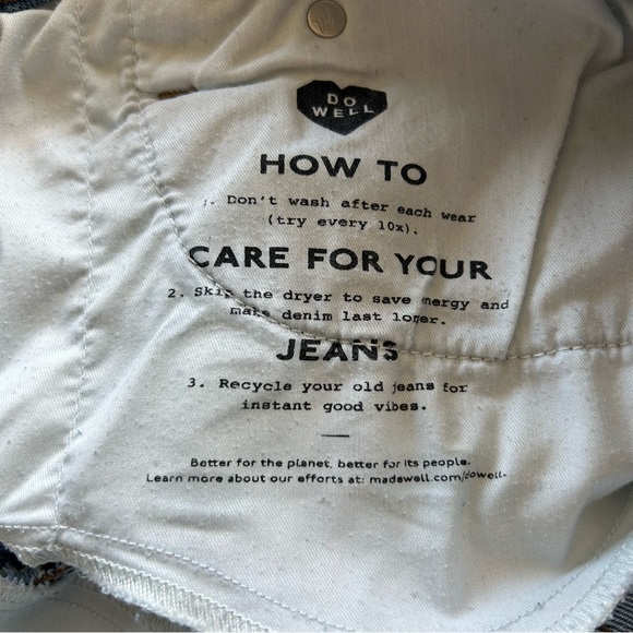 Madewell The Perfect Vintage Jeans Raw-Hem Edition Sz 26 EUC - Picture 9 of 15